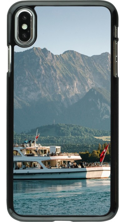 Coque iPhone Xs Max - Fête Nationale Suisse Bateau Leman