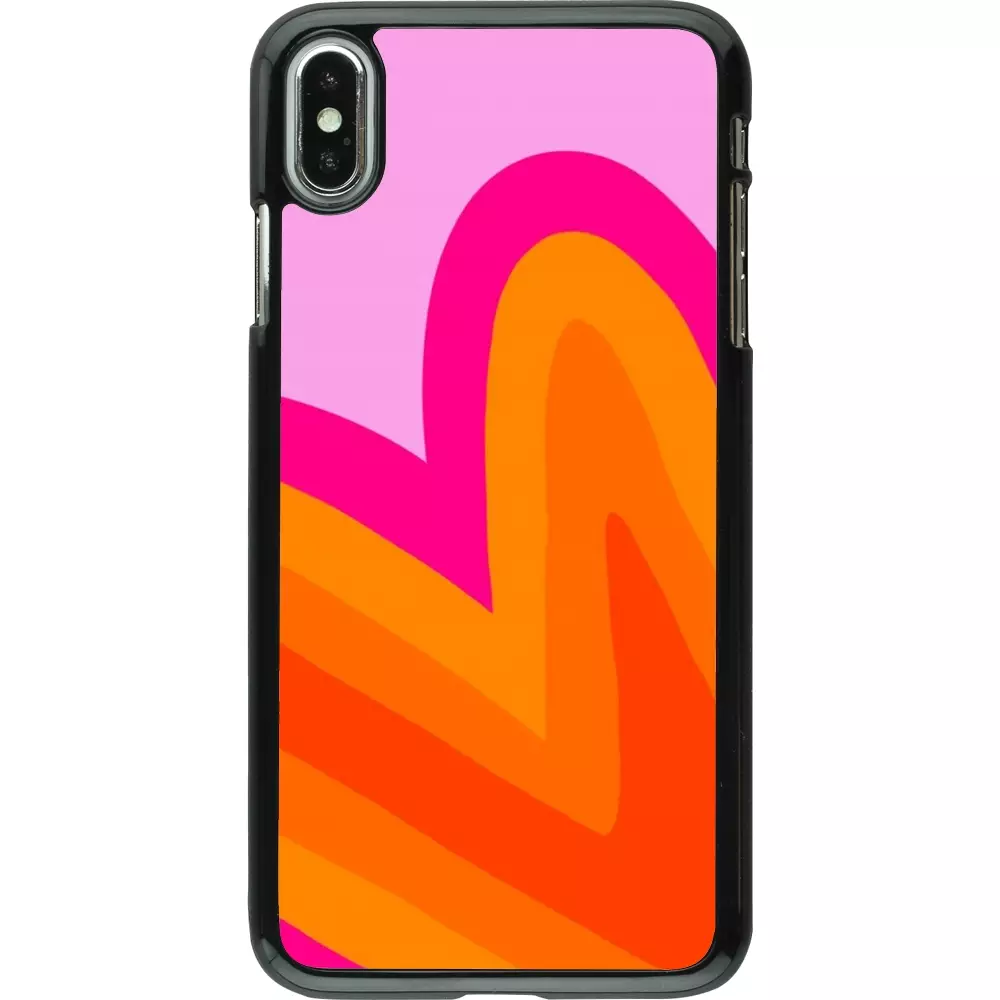 iPhone Xs Max Case Hülle - Valentine 2024 heart gradient