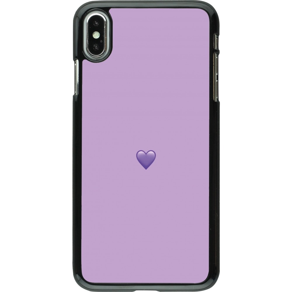 Coque iPhone Xs Max - Valentine 2023 purpule single heart