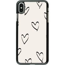 iPhone Xs Max Case Hülle - Valentine 2023 minimalist hearts