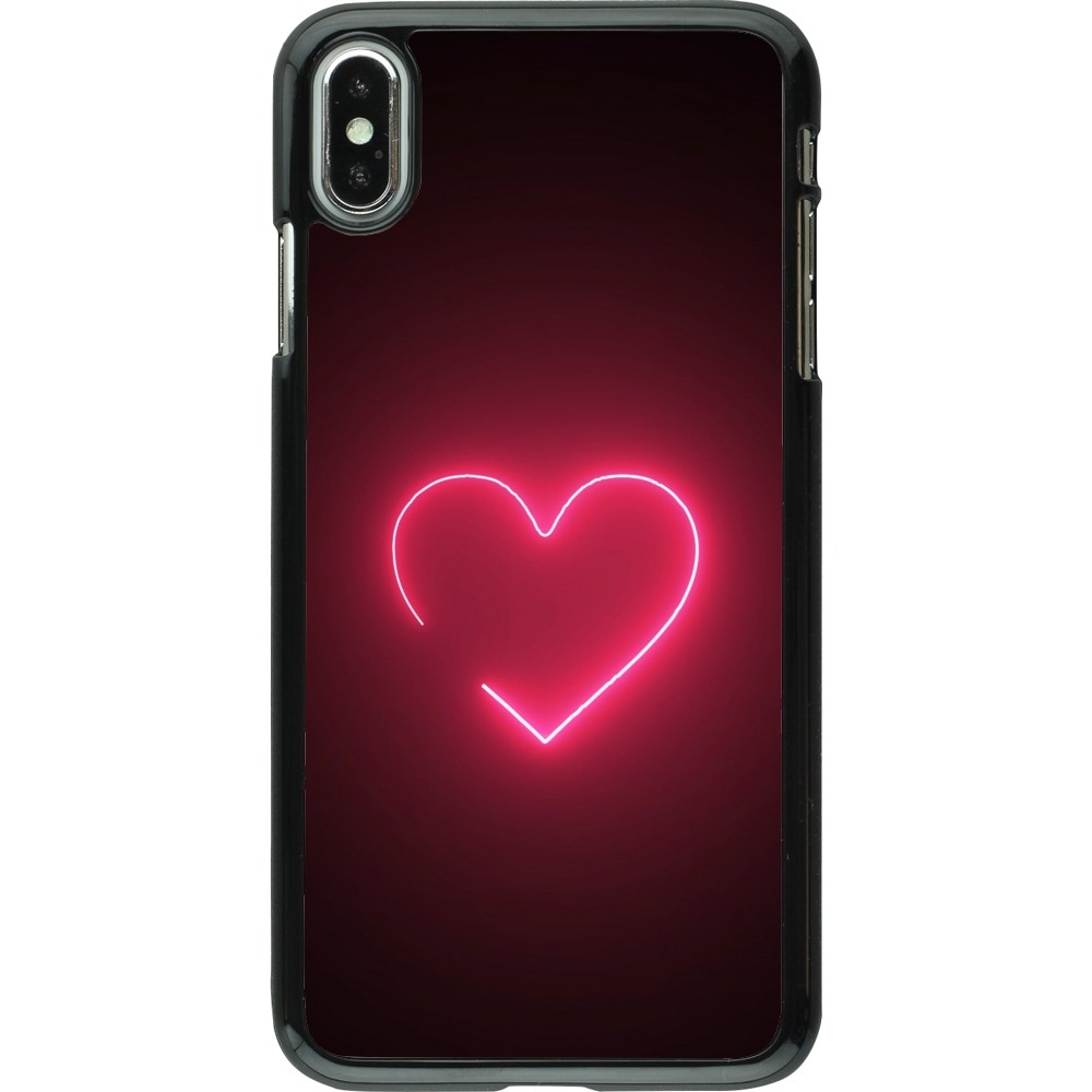 iPhone Xs Max Case Hülle - Valentine 2023 single neon heart