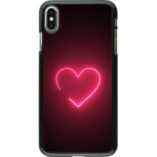 iPhone Xs Max Case Hülle - Valentine 2023 single neon heart