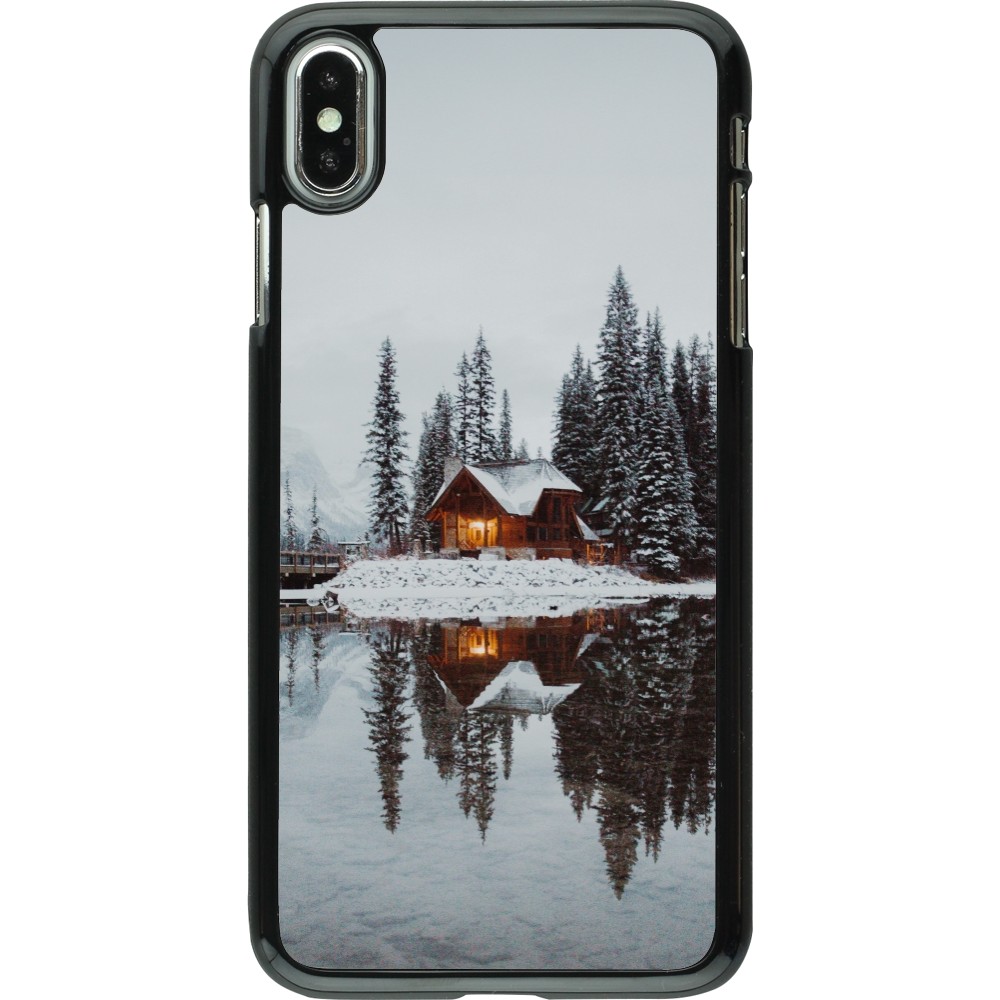 Coque iPhone Xs Max - Winter 25 Winter house forest afternoon