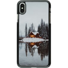 Coque iPhone Xs Max - Winter 25 Winter house forest afternoon