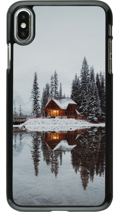 Coque iPhone Xs Max - Winter 25 Winter house forest afternoon