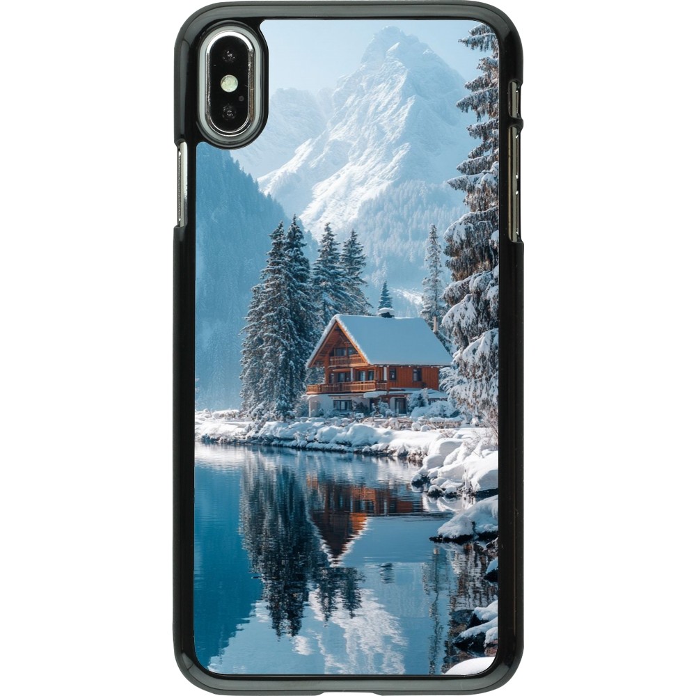 Coque iPhone Xs Max - Winter 25 Winter house forest day