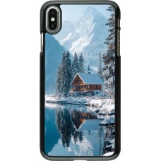 Coque iPhone Xs Max - Winter 25 Winter house forest day