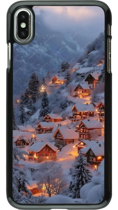 Coque iPhone Xs Max - Winter 25 Winter snowy village