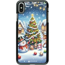 iPhone Xs Max Case Hülle - Weihnachten 2023 Schneemann und Tannenbaum