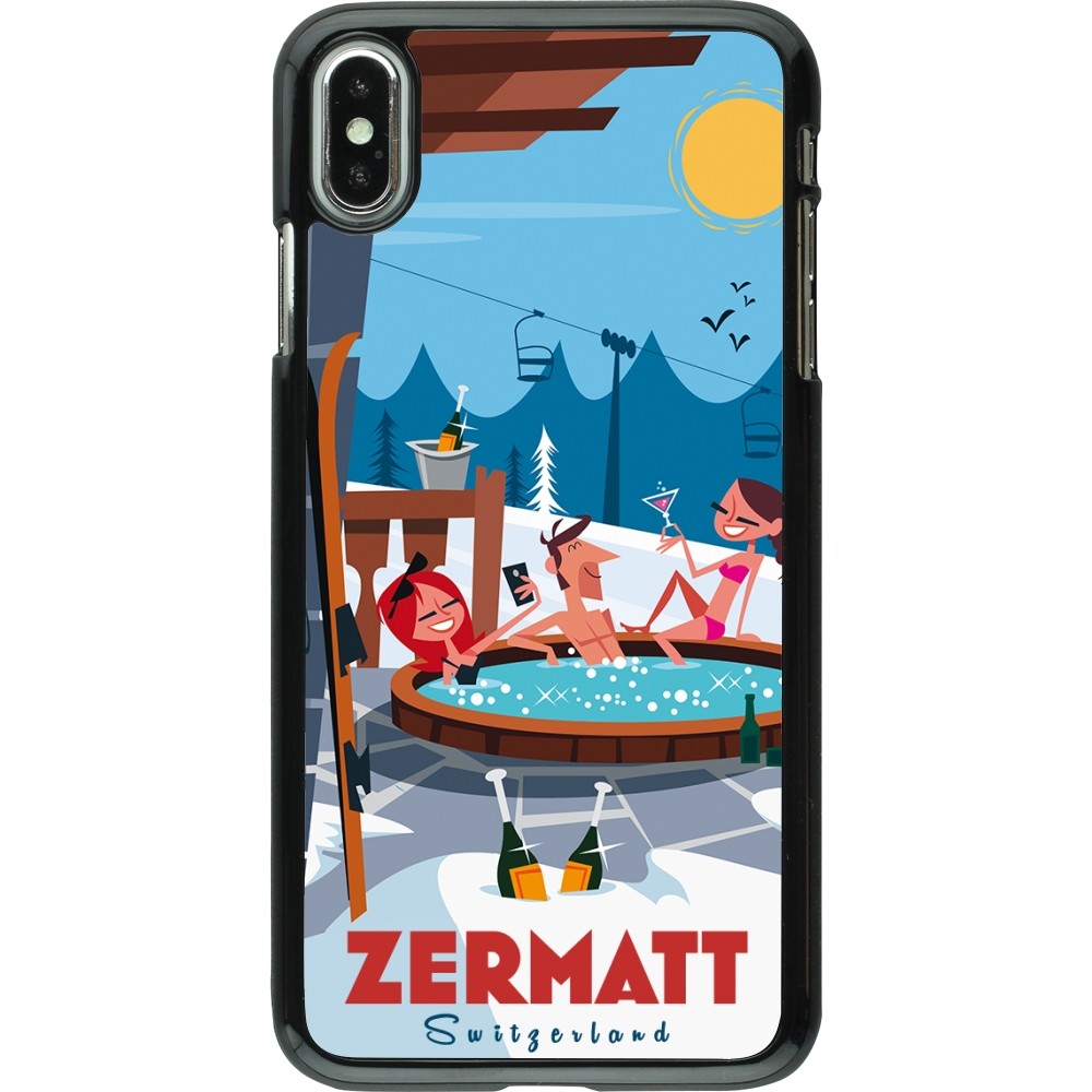 iPhone Xs Max Case Hülle - Zermatt Mountain Jacuzzi