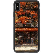 Coque iPhone Xs Max - Silicone rigide noir Autumn 25 Coffee shop