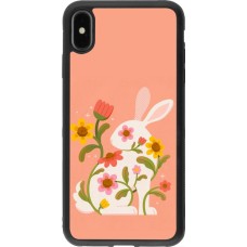 Coque iPhone Xs Max - Silicone rigide noir Easter 2026 Rabbit collage