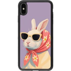 Coque iPhone Xs Max - Silicone rigide noir Easter 2026 Rabbit with scarf