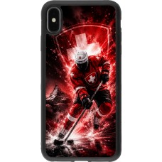 Coque iPhone Xs Max - Silicone rigide noir Hockey World Championship Player