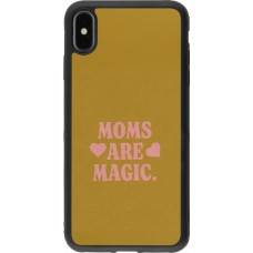 Coque iPhone Xs Max - Silicone rigide noir Mom 2026 Are Magic