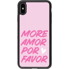 iPhone Xs Max Case Hülle - Silikon schwarz More amor porfavor