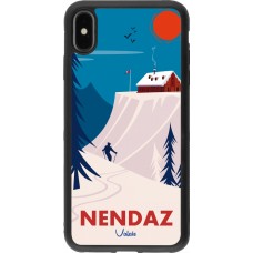 iPhone Xs Max Case Hülle - Silikon schwarz Nendaz Cabane Ski