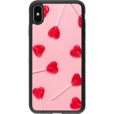 iPhone Xs Max Case Hülle - Silikon schwarz Saint Valentines Day 26 Lollipop