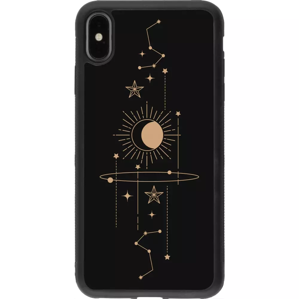 iPhone Xs Max Case Hülle - Silikon schwarz Spring 23 astro