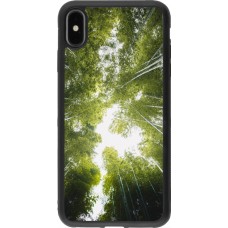iPhone Xs Max Case Hülle - Silikon schwarz Spring 23 forest blue sky