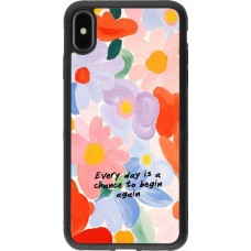 Coque iPhone Xs Max - Silicone rigide noir Every day is a chance Spring 2026