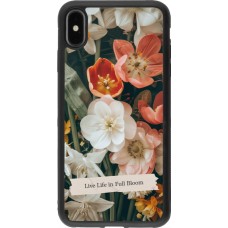 Coque iPhone Xs Max - Silicone rigide noir Full Bloom Spring 2026