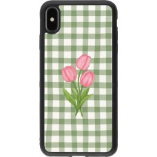iPhone Xs Max Case Hülle - Silikon schwarz Green vichy tulips Spring 2026