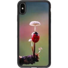 Coque iPhone Xs Max - Silicone rigide noir Ladybird on a mushroom Spring 2026