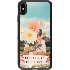 Coque iPhone Xs Max - Silicone rigide noir Live life in full moon 2026