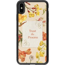 Coque iPhone Xs Max - Silicone rigide noir Trust the process Spring 2026