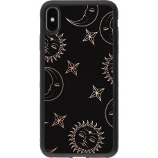Coque iPhone Xs Max - Silicone rigide noir Suns and Moons