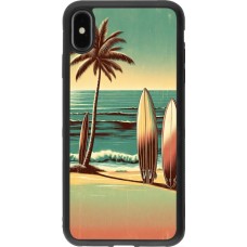 iPhone Xs Max Case Hülle - Silikon schwarz Surf Paradise