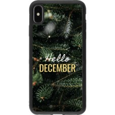 Coque iPhone Xs Max - Silicone rigide noir Winter 25 Winter hello december