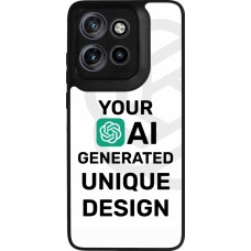 Coque Motorola Moto S50 - Silicone rigide noir Unique au monde générée par intelligence artificielle (AI) avec vos idées