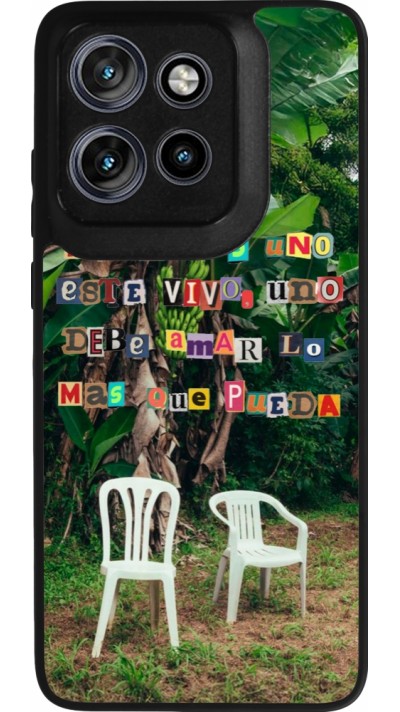 Motorola Moto S50 Case Hülle - Silikon schwarz Chairs DTMF