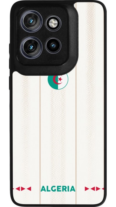 Coque Motorola Moto S50 - Silicone rigide noir Maillot de football Algérie 2026 personnalisable