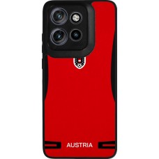 Coque Motorola Moto S50 - Silicone rigide noir Maillot de football Autriche 2026 personnalisable