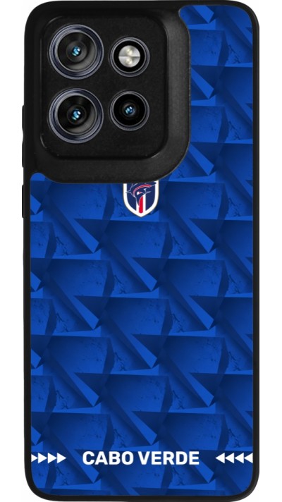 Coque Motorola Moto S50 - Silicone rigide noir Maillot de football Cap-Vert 2026 personnalisable