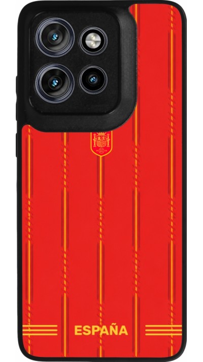 Coque Motorola Moto S50 - Silicone rigide noir Maillot de football Espagne 2026 personnalisable
