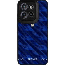 Coque Motorola Moto S50 - Silicone rigide noir Maillot de football France 2026 personnalisable