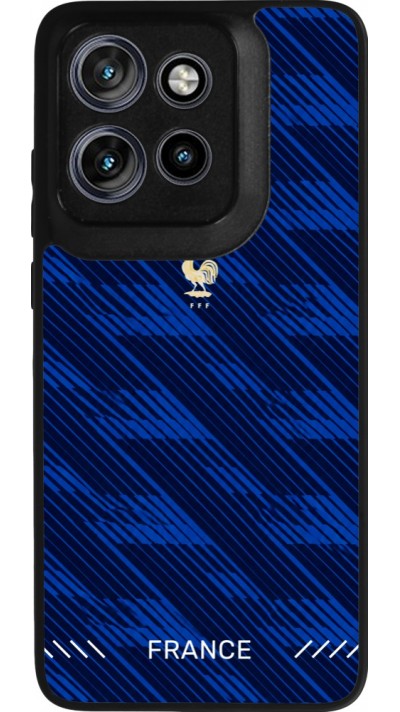 Coque Motorola Moto S50 - Silicone rigide noir Maillot de football France 2026 personnalisable