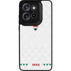 Coque Motorola Moto S50 - Silicone rigide noir Maillot de football Irak 2026 personnalisable