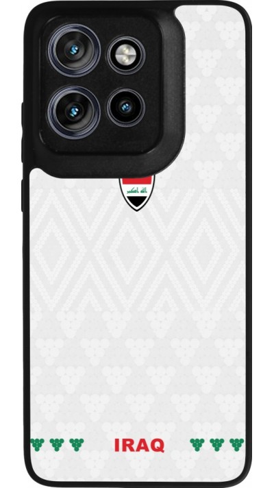 Coque Motorola Moto S50 - Silicone rigide noir Maillot de football Irak 2026 personnalisable