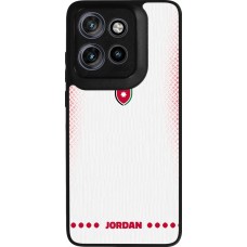 Coque Motorola Moto S50 - Silicone rigide noir Maillot de football Jordanie 2026 personnalisable