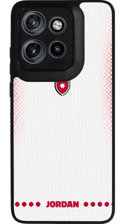 Coque Motorola Moto S50 - Silicone rigide noir Maillot de football Jordanie 2026 personnalisable