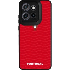 Coque Motorola Moto S50 - Silicone rigide noir Maillot de football Portugal 2026 personnalisable