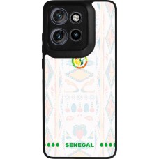 Coque Motorola Moto S50 - Silicone rigide noir Maillot de football Sénégal 2026 personnalisable