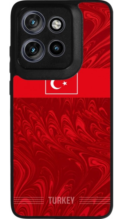 Motorola Moto S50 Case Hülle - Silikon schwarz Türkei 2026 personalisierbares Fussballtrikot