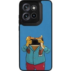 Coque Motorola Moto S50 - Silicone rigide noir Frog with camera DTMF