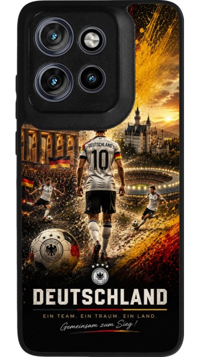 Motorola Moto S50 Case Hülle - Silikon schwarz Fussball Deutschland splash 2026